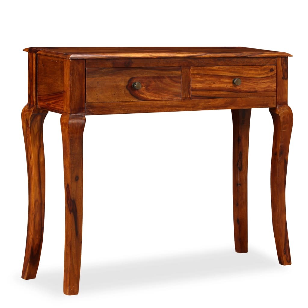 Solid Rosewood Console Table With 2 Drawers