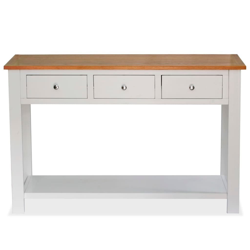 Console Table Solid Oak Wood