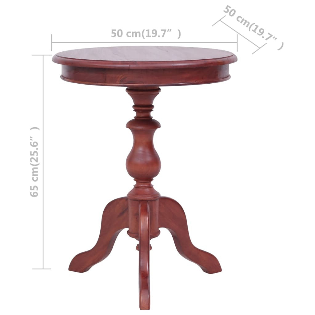 Side Table Brown Solid Mahogany Wood