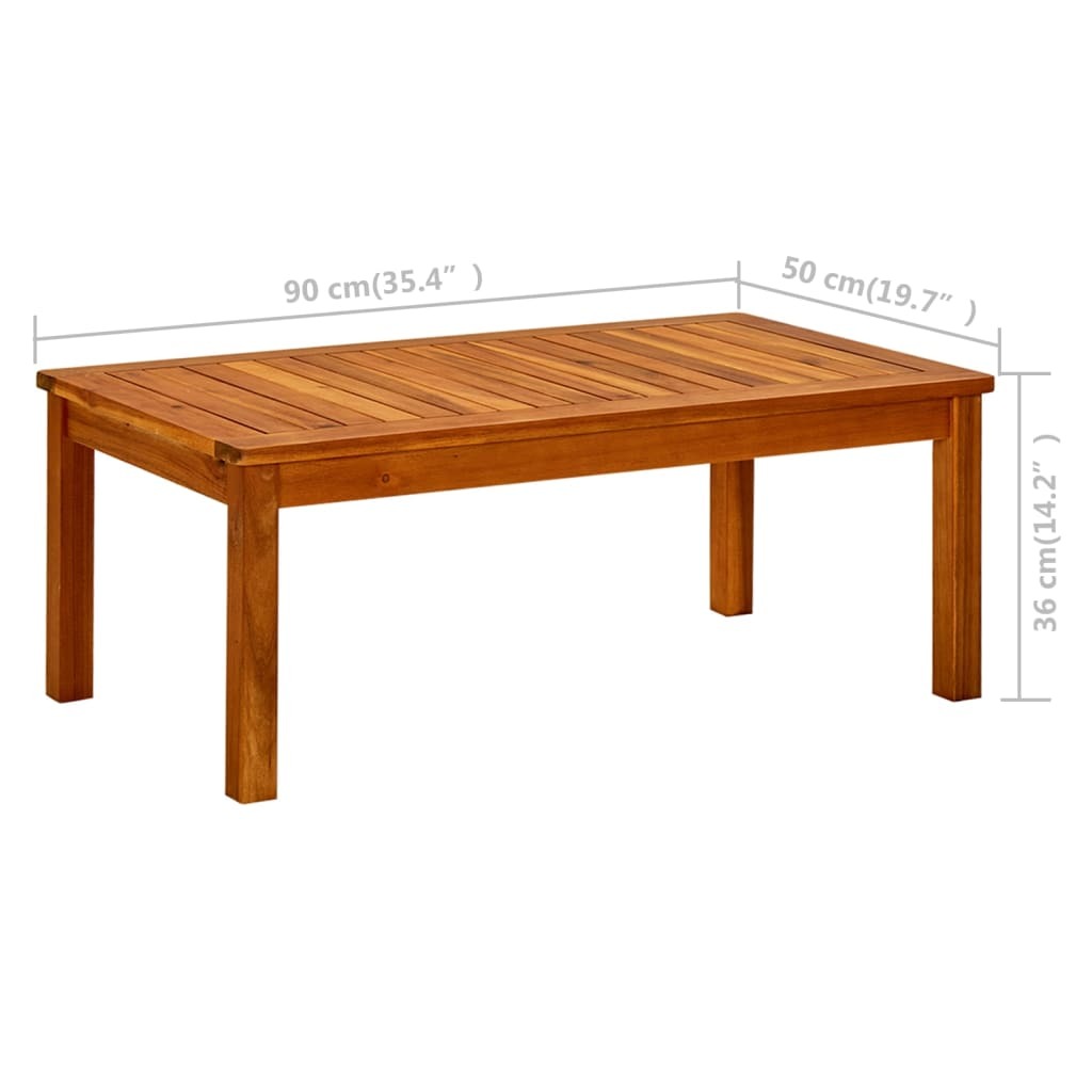 Patio Coffee Table Solid Acacia Wood