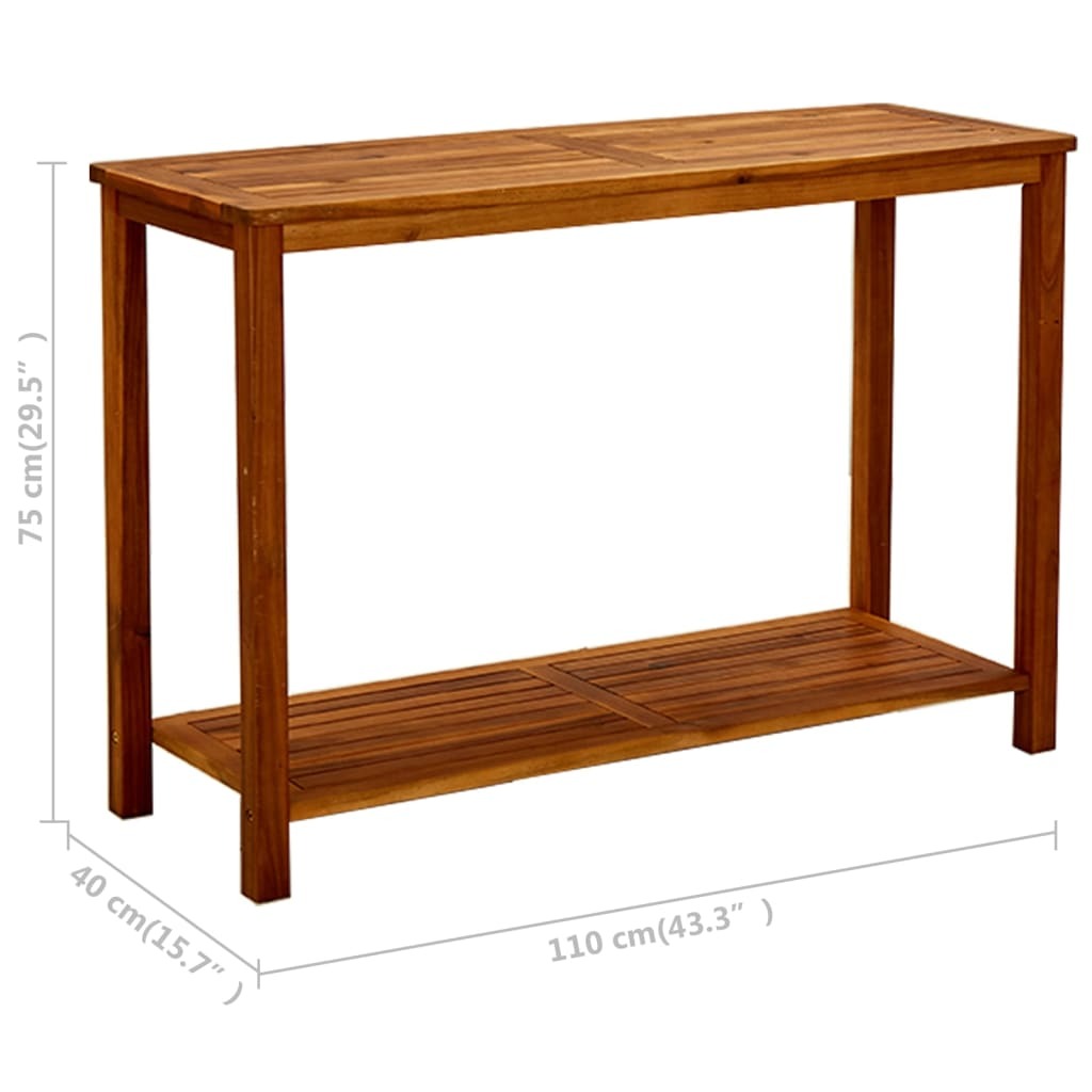 Patio Console Table Solid Acacia Wood