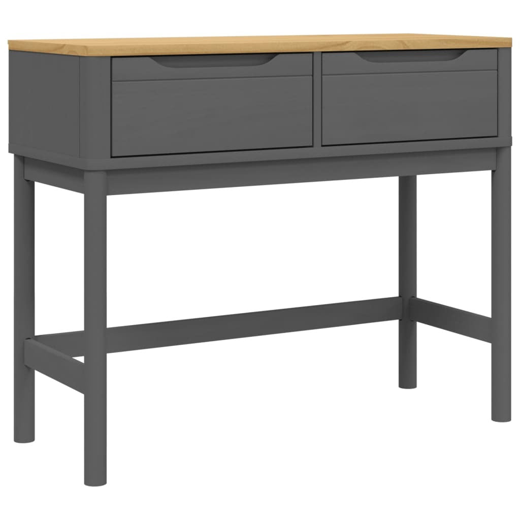 Console Table FLORO Gray Solid Wood Pine