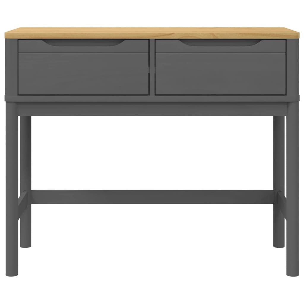Console Table FLORO Gray Solid Wood Pine