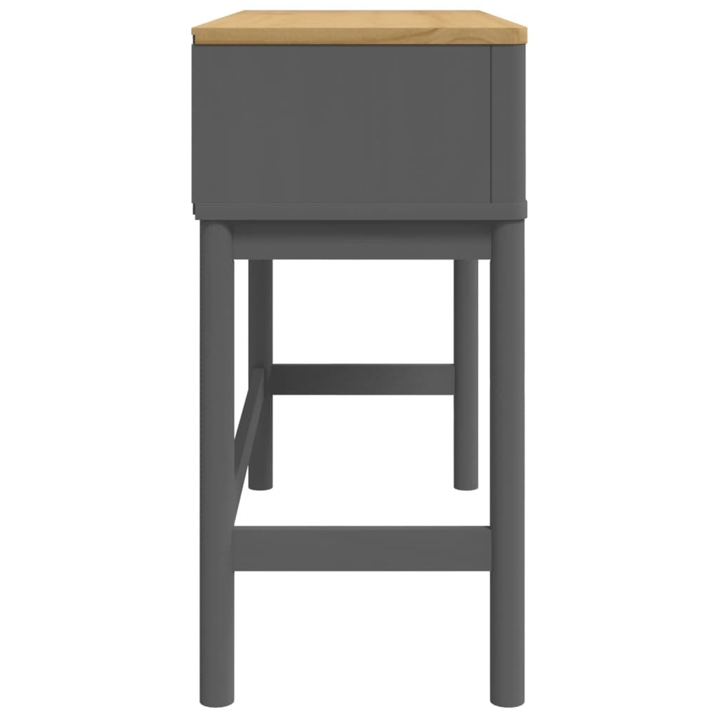 Console Table FLORO Gray Solid Wood Pine