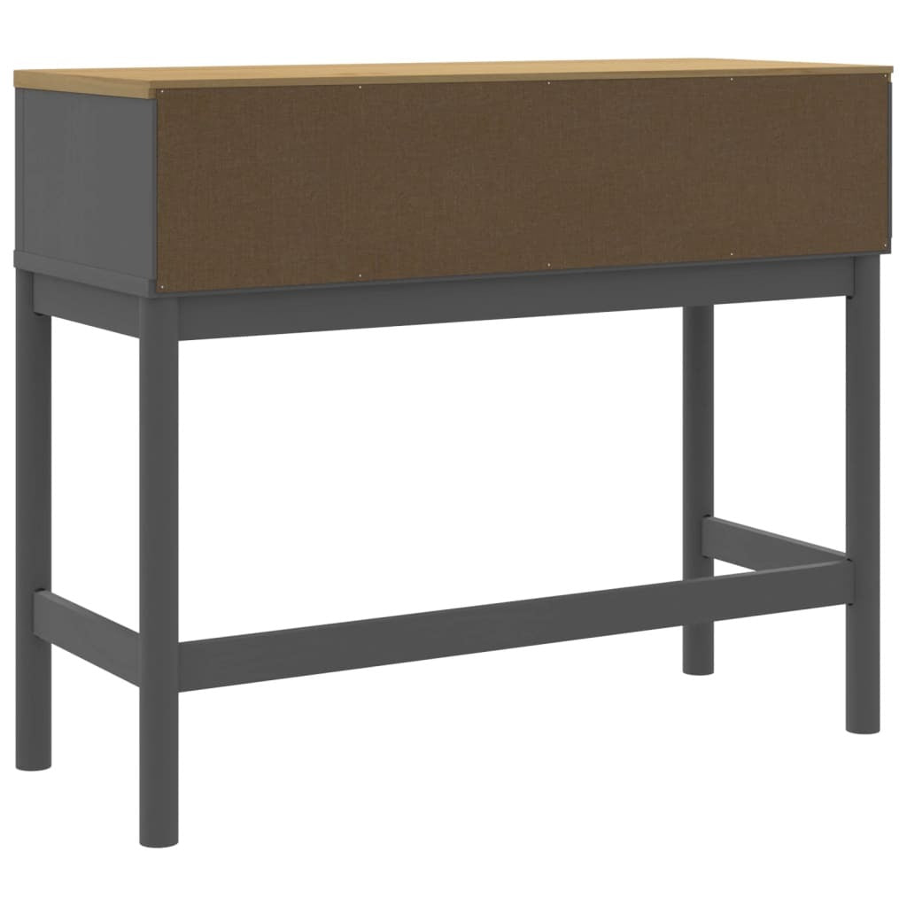 Console Table FLORO Gray Solid Wood Pine
