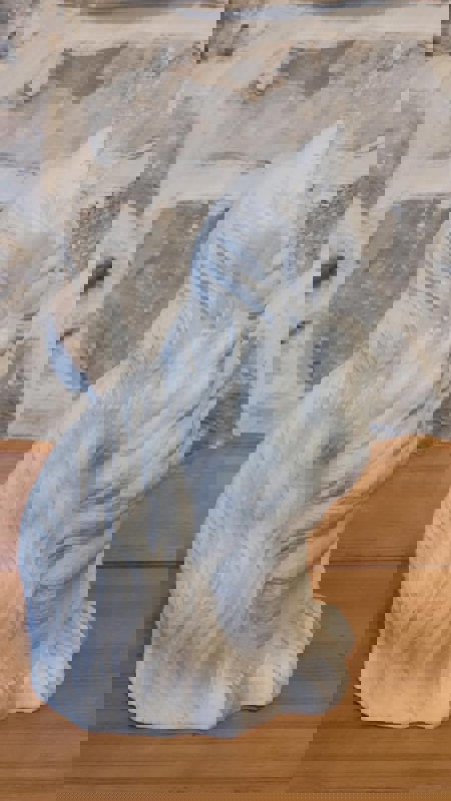 Vintage Cat Statue Ceramic Figurine With Long Hair