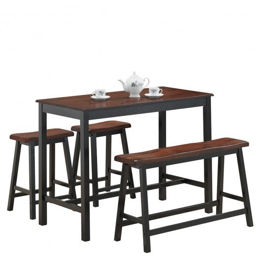 Solid Wood Counter Height Dining Table Set