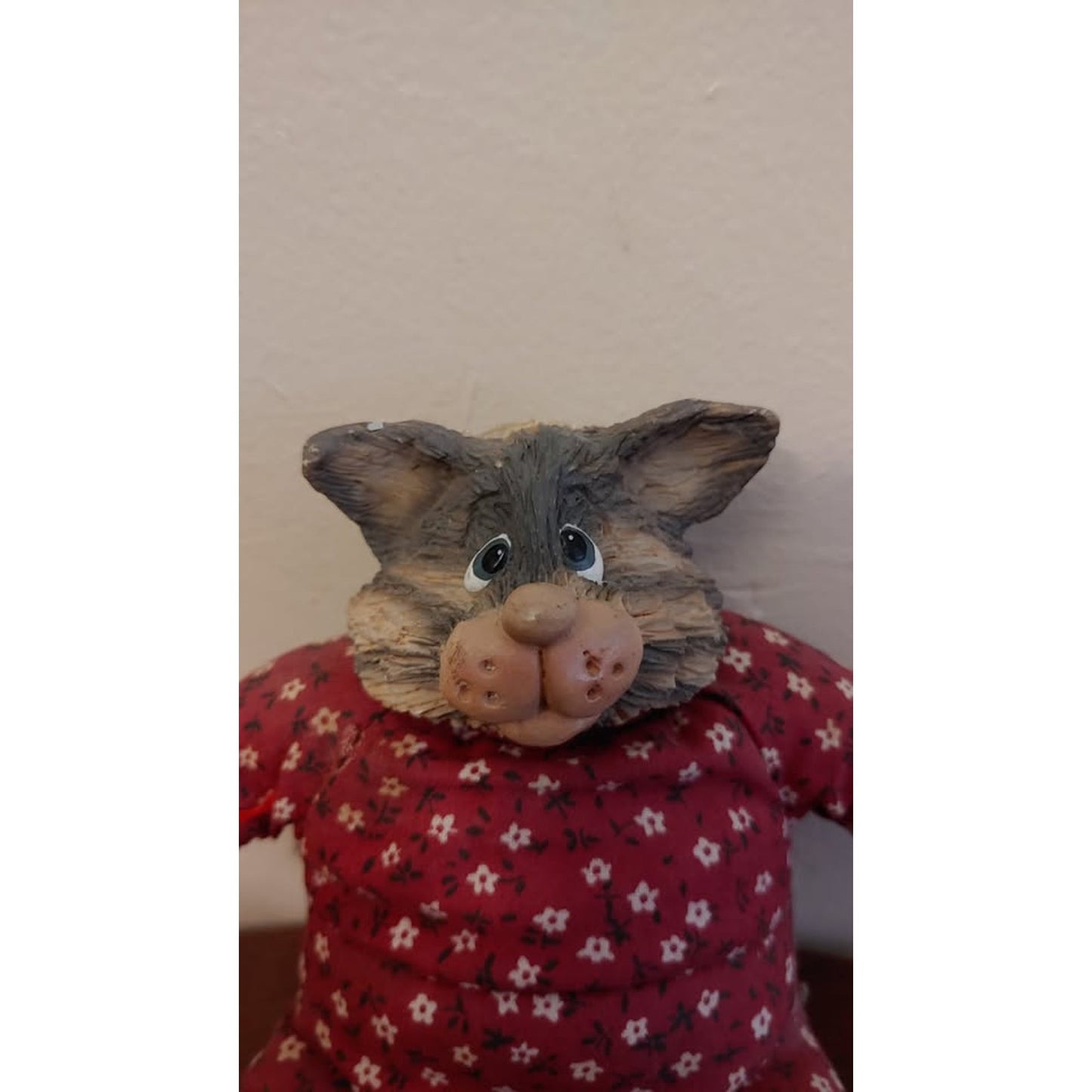 Vintage Country Cat Figurine