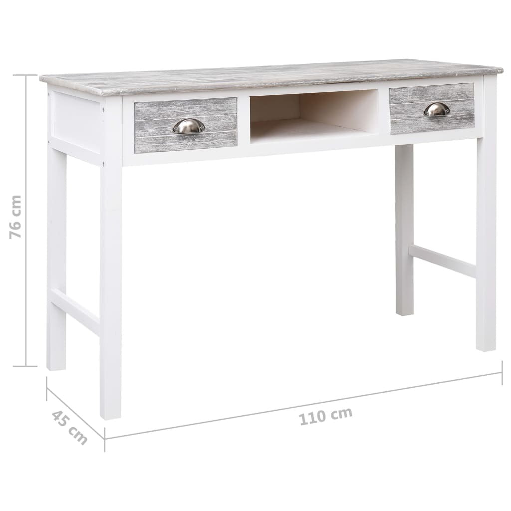 Writing Desk Gray Wood