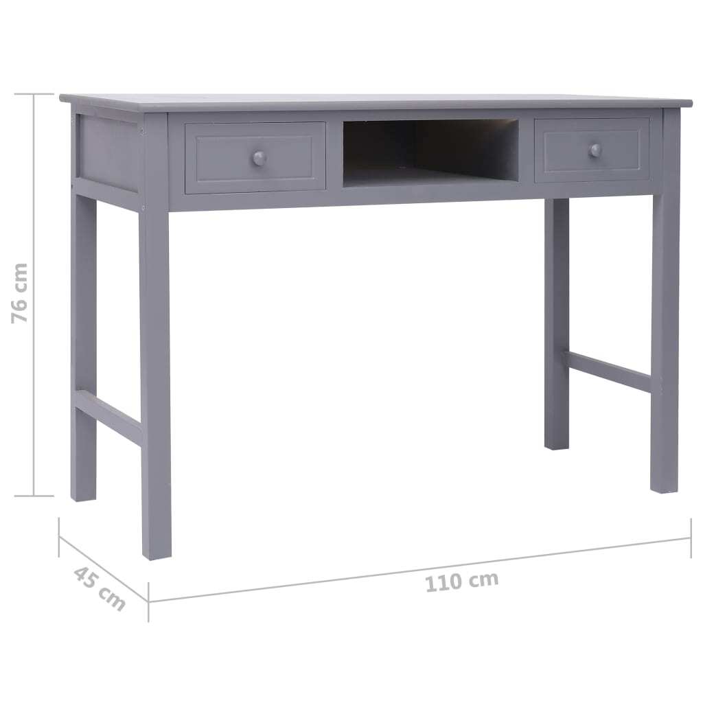 Writing Desk Gray Wood