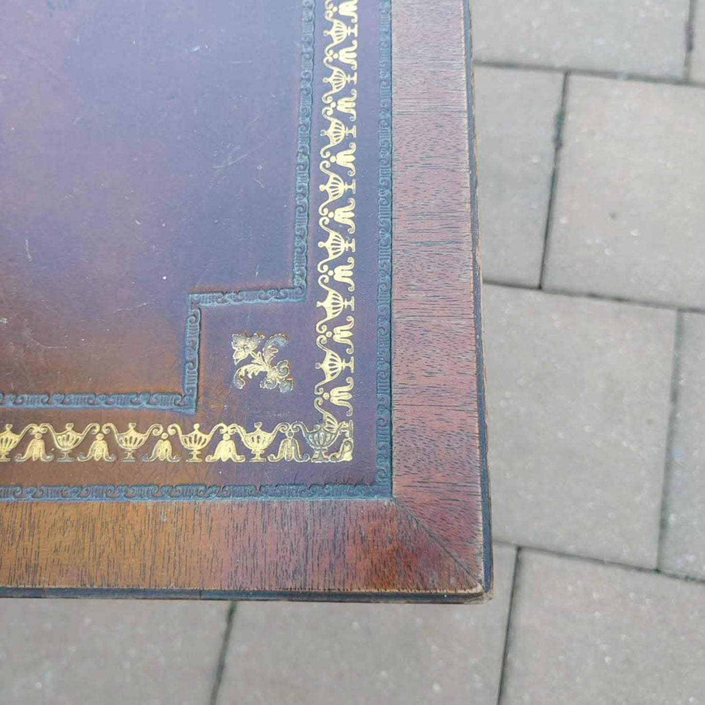 Vintage Mahogany Wood Tiered Side Table