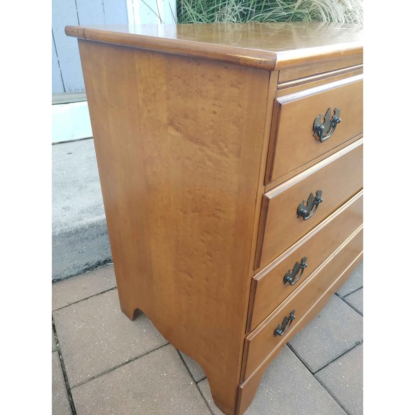 Hard Rock Maple 4 Drawer Wide Dresser