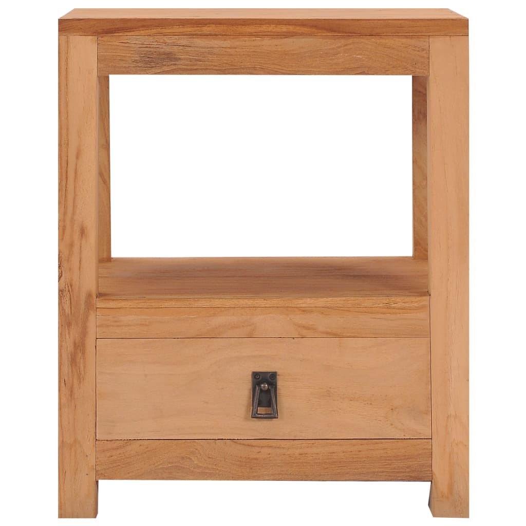 Solid Teak Bedside Cabinet Nightstand