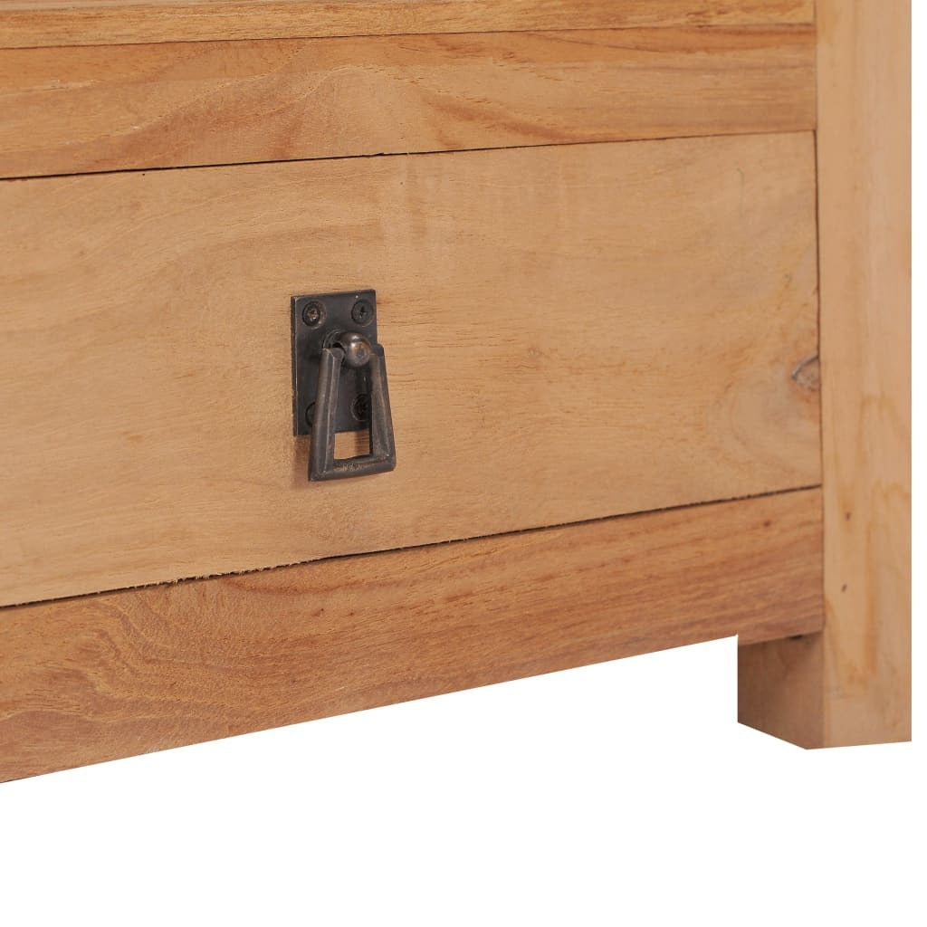 Solid Teak Bedside Cabinet Nightstand