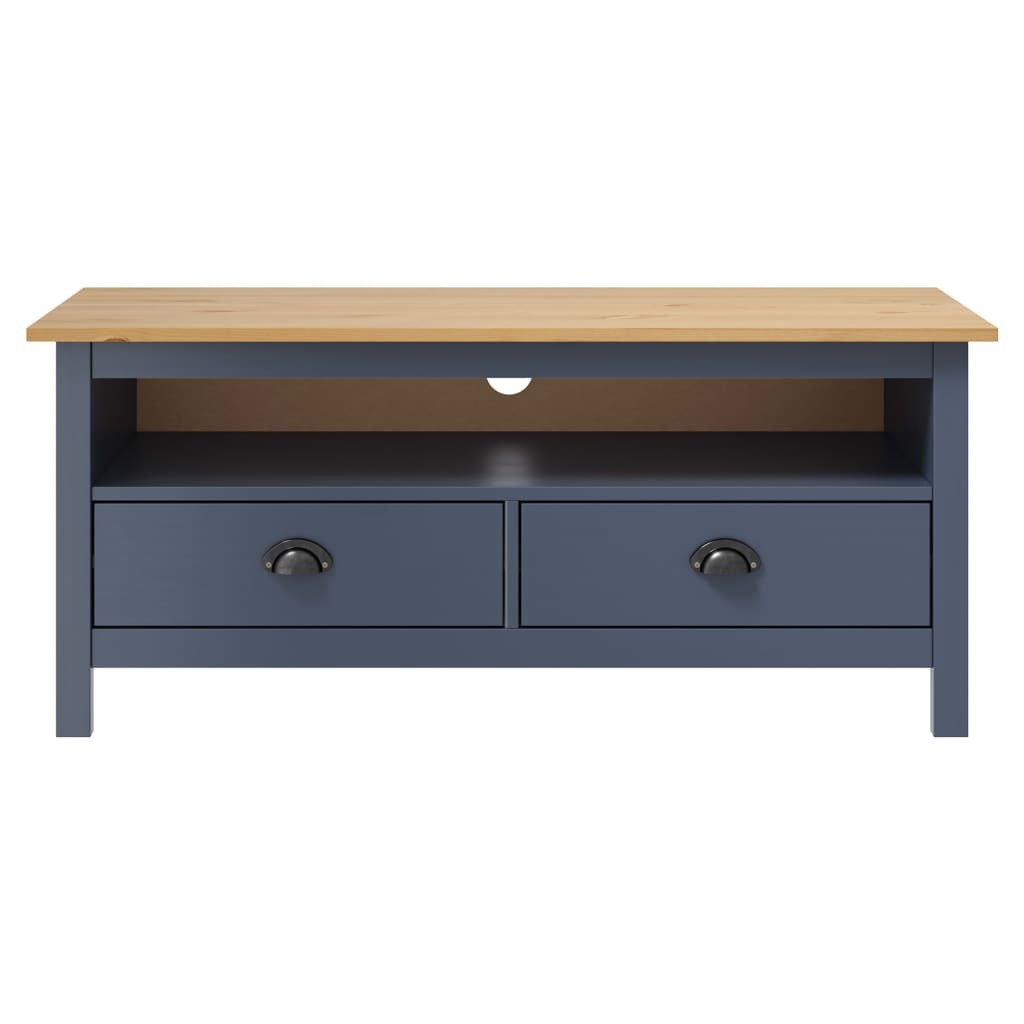 TV Stand Hill Gray Solid Pine Wood
