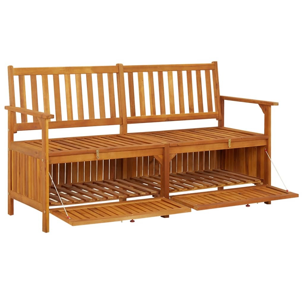 Storage Bench Solid Wood Acacia