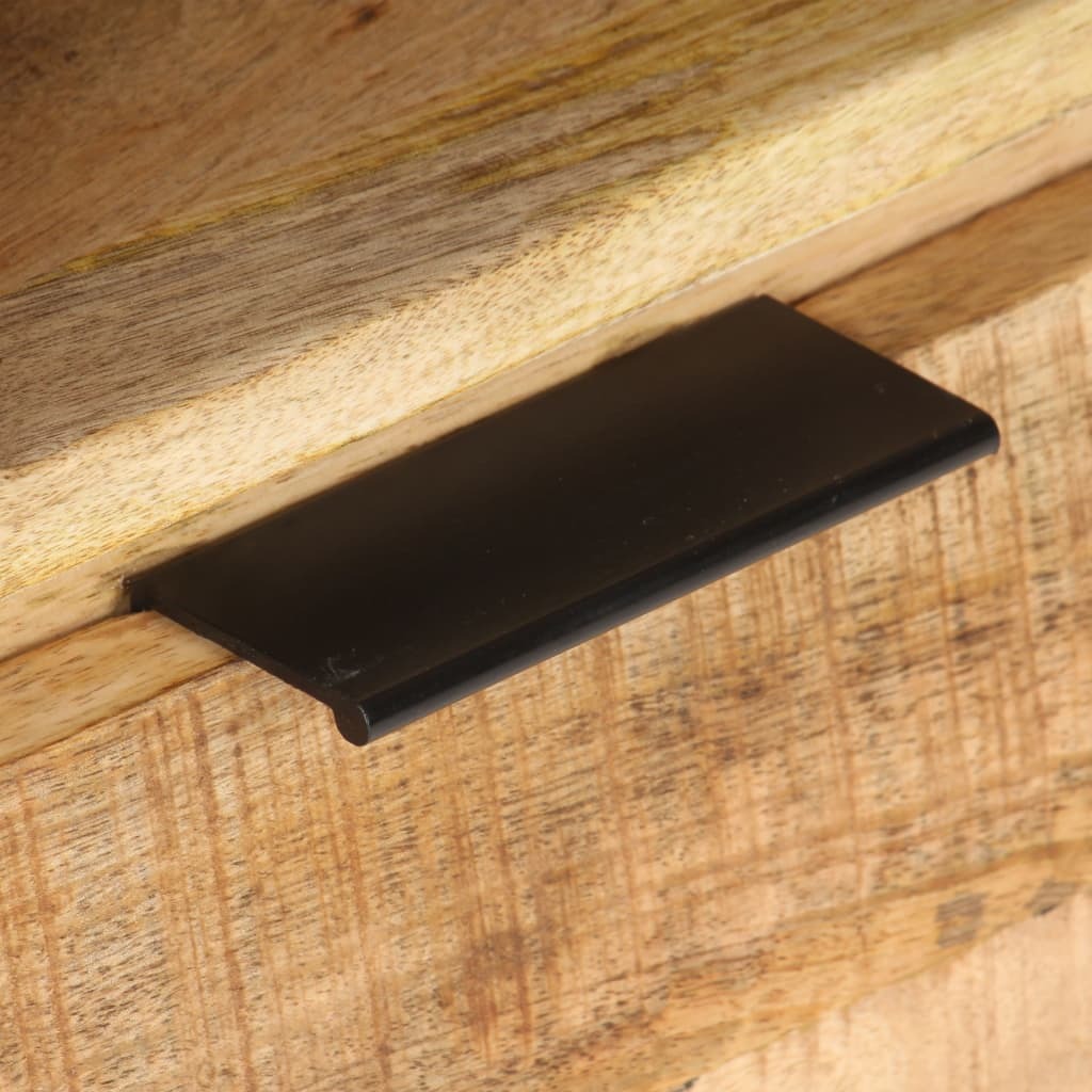 Rough Mango Wood Bedside Cabinet Nightstand Side Table