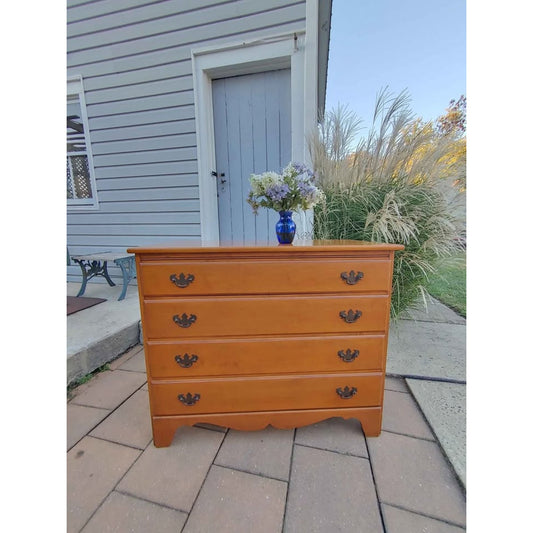 Hard Rock Maple 4 Drawer Wide Dresser
