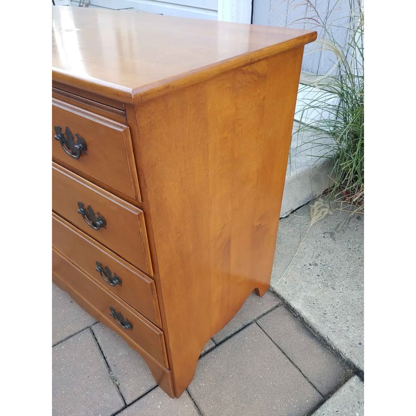 Hard Rock Maple 4 Drawer Wide Dresser