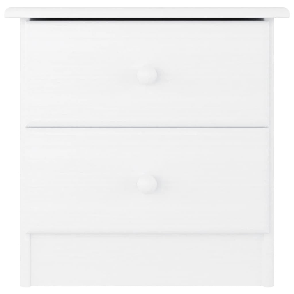 Solid Pine Bedside Cabinet Nightstand Alta White