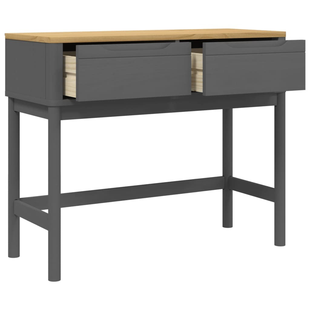 Console Table FLORO Gray Solid Wood Pine