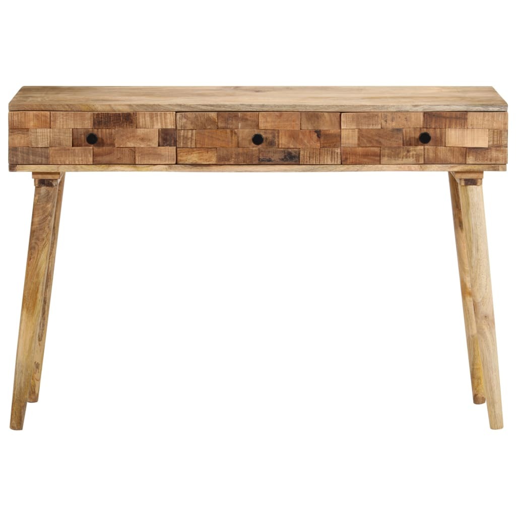 Solid Mango Wood Console Table With Drawers
