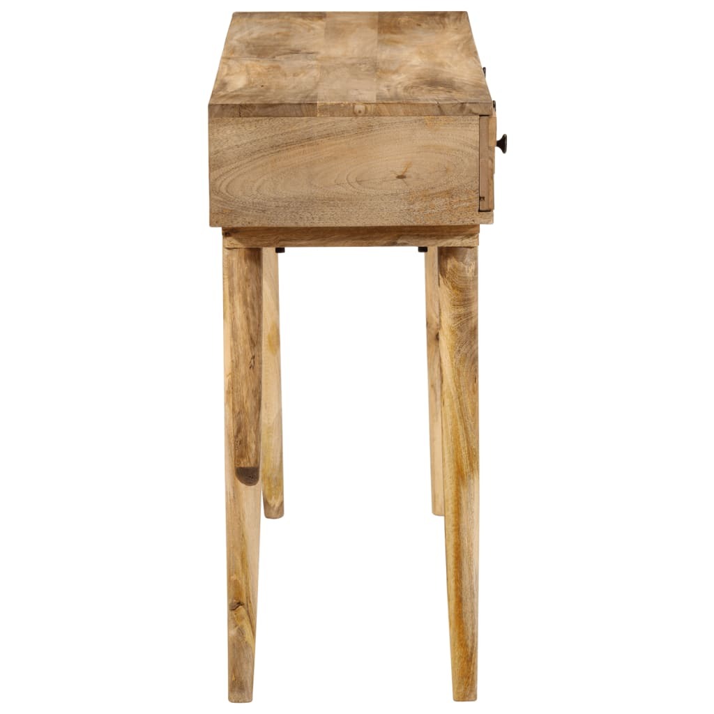 Solid Mango Wood Console Table With Drawers