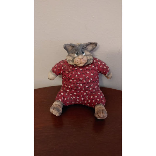 Vintage Country Cat Figurine