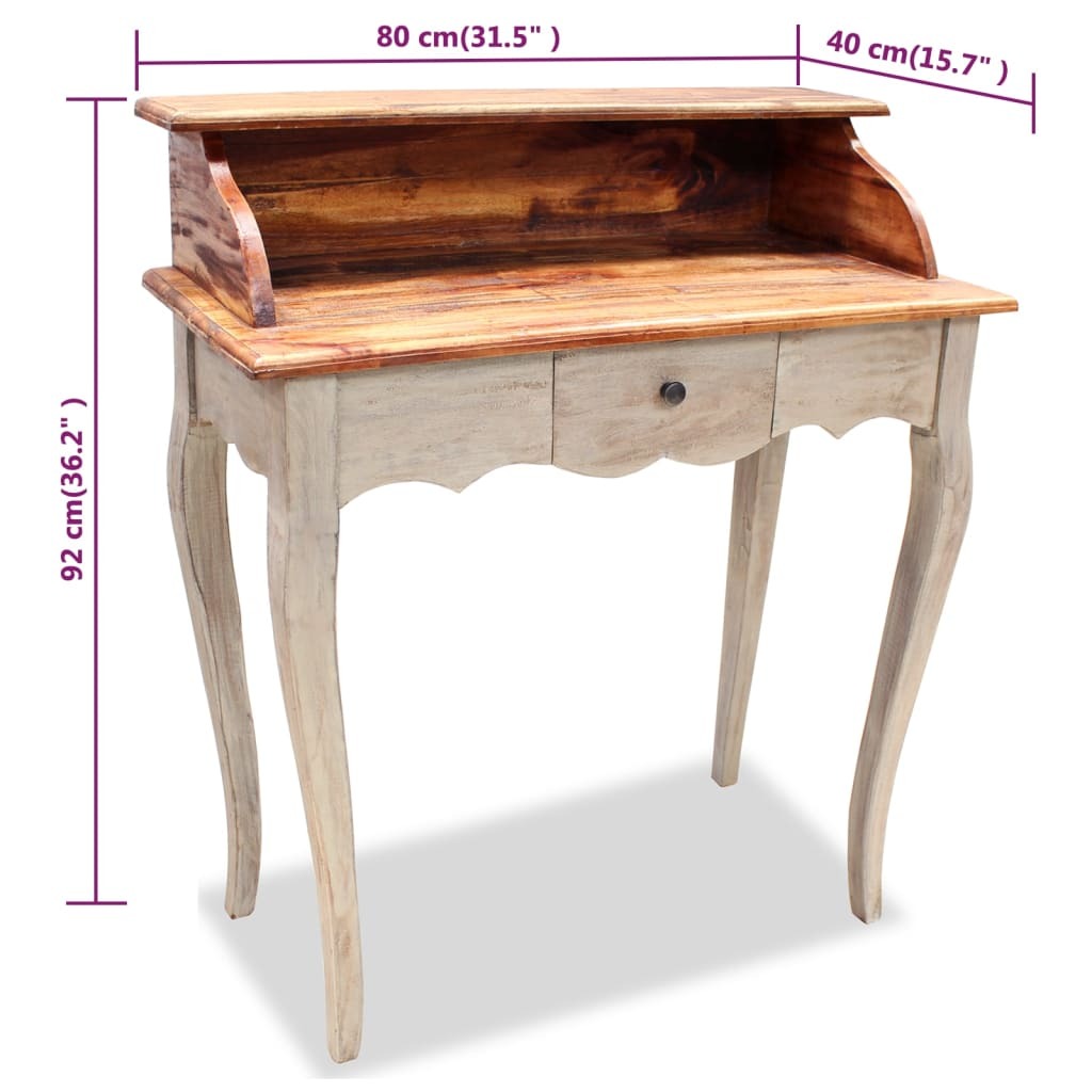 Writing Desk Solid Mahogany Wood