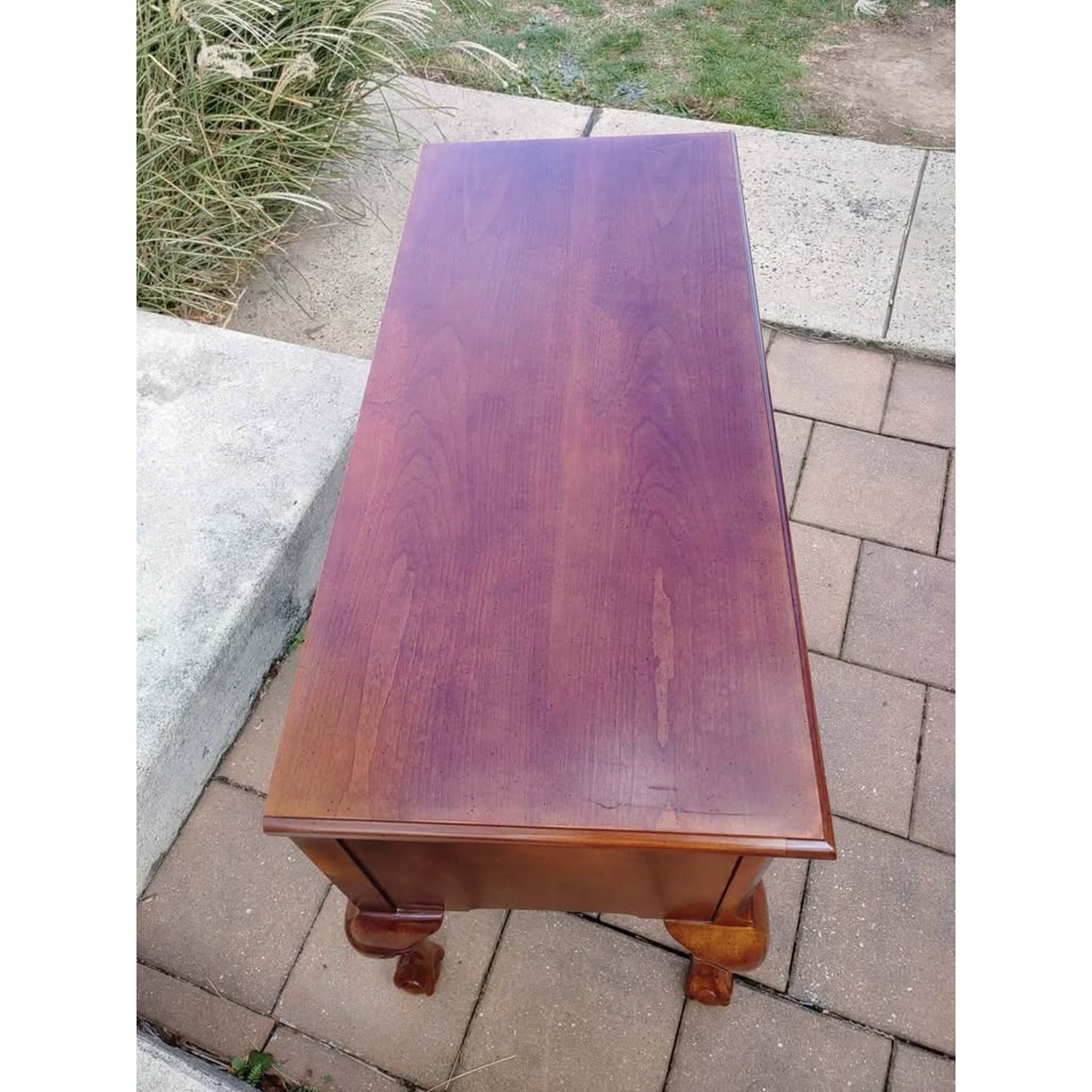 Vintage Cherry 4 Drawer Lowboy Entry Table