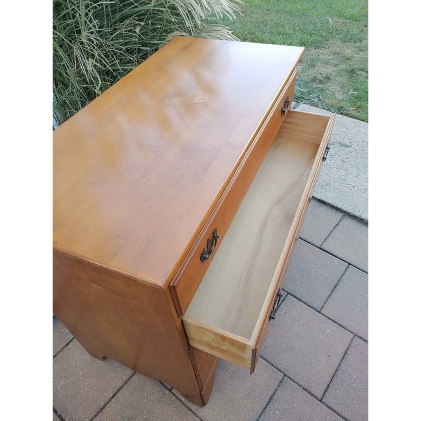 Hard Rock Maple 4 Drawer Wide Dresser