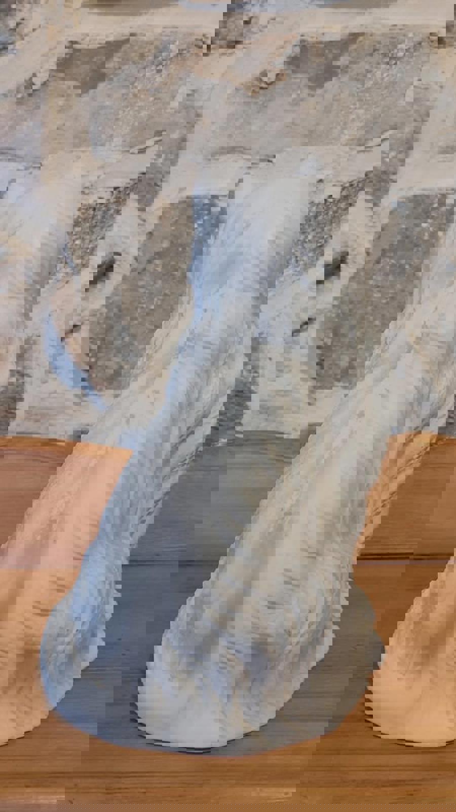 Vintage Cat Statue Ceramic Figurine With Long Hair