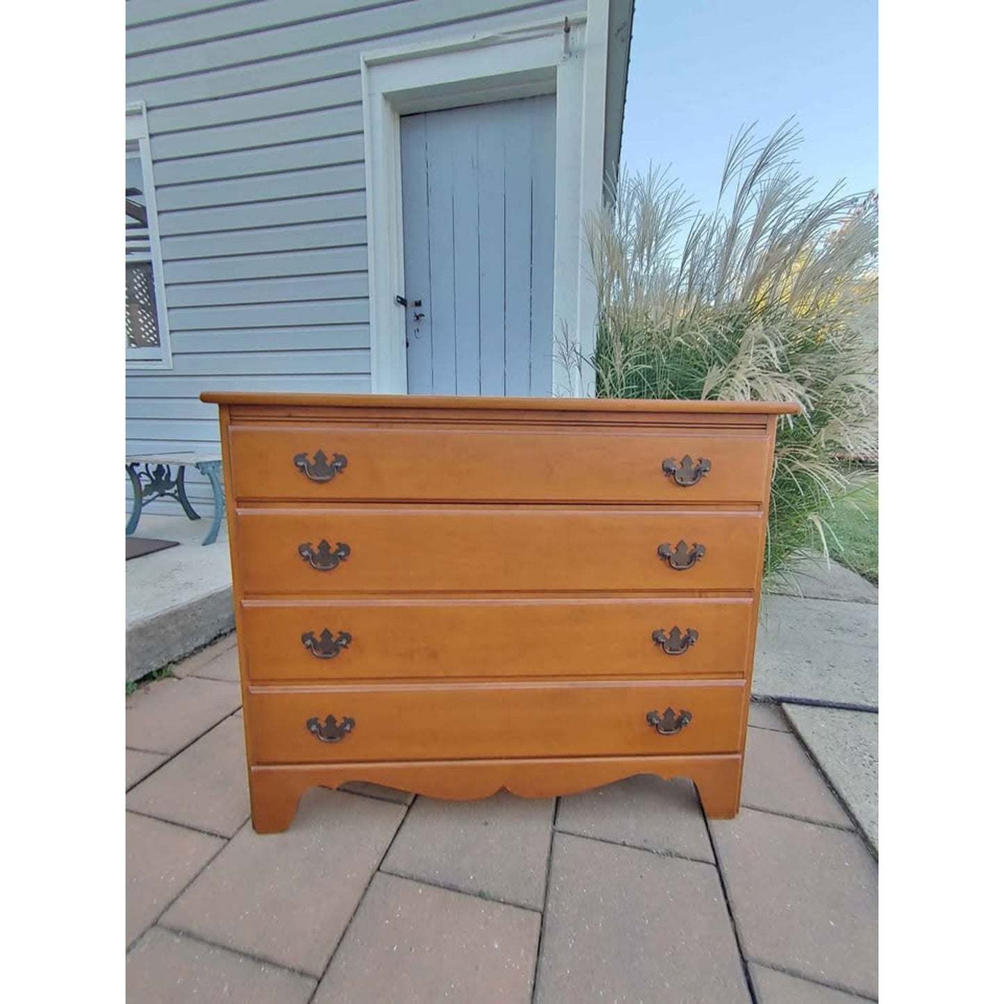 Hard Rock Maple 4 Drawer Wide Dresser