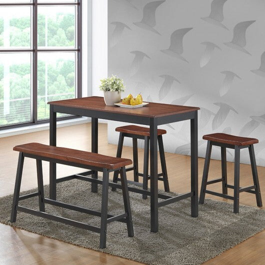 Solid Wood Counter Height Dining Table Set