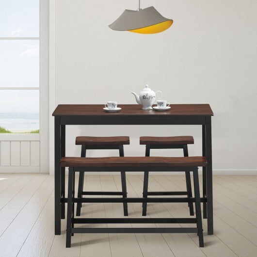 Solid Wood Counter Height Dining Table Set