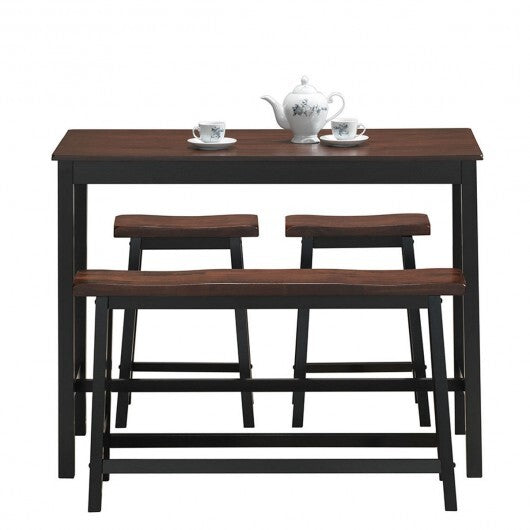 Solid Wood Counter Height Dining Table Set