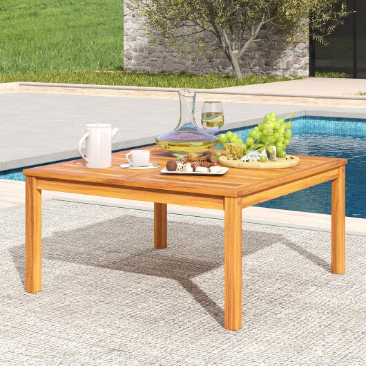 Patio Solid Acacia Wood Coffee Table Side Table