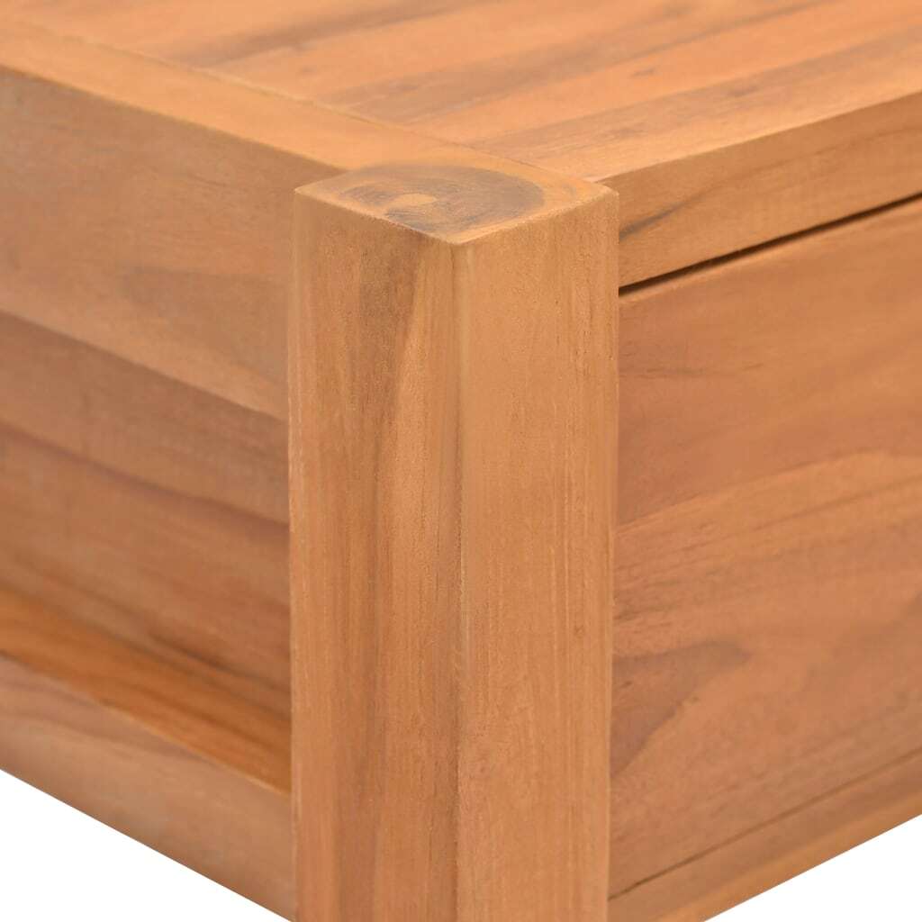 Desk with 2 Drawers Teak Wood X Leg Long